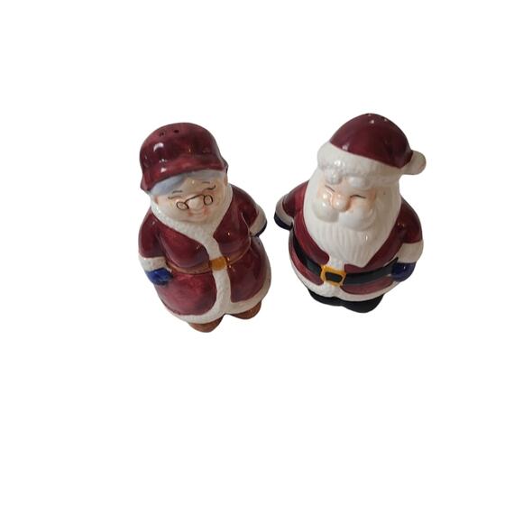 Publix Seasons Greetings 2000 Salt &Pepper Shaker Santa & Mrs Claus Christmas - Picture 1 of 13